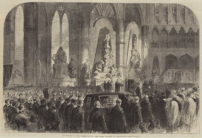 De Begrafenis van Lord Palmerston in het Noord Transept van Westminster Abbey door Sir John Charles Robinson